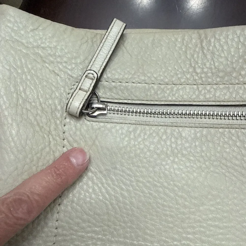 Coach East West Legacy Duffle Hobo Shoulder Bag Bone Pebble